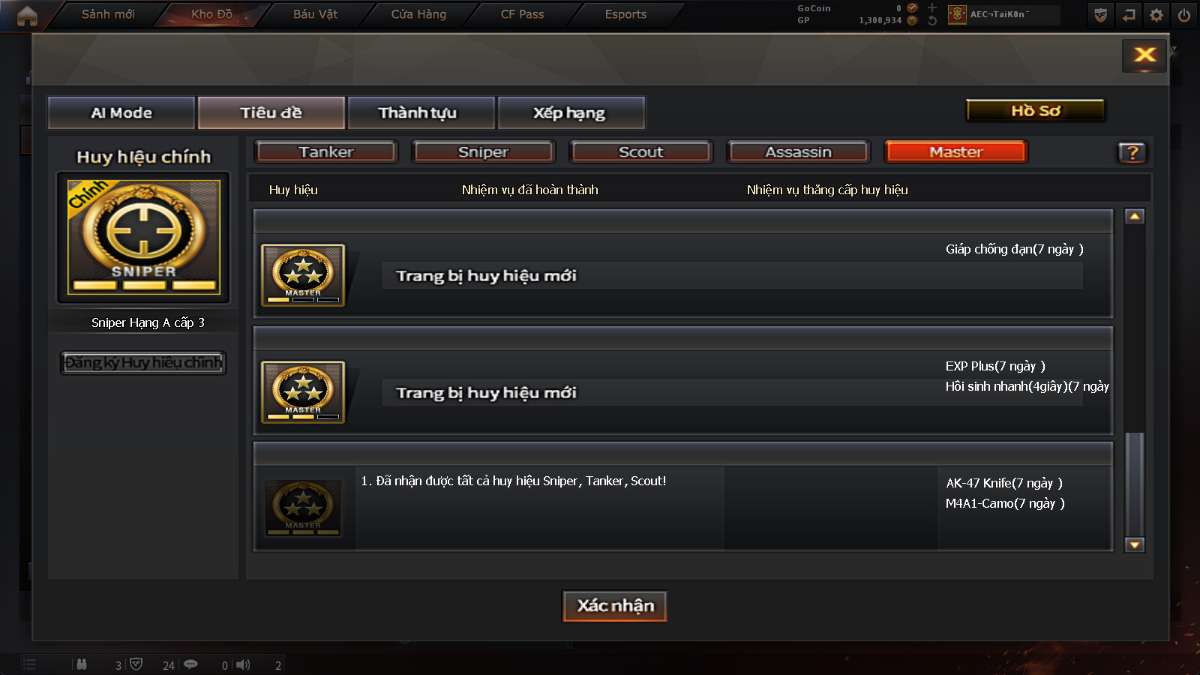 shop acc cf uy tin gia re